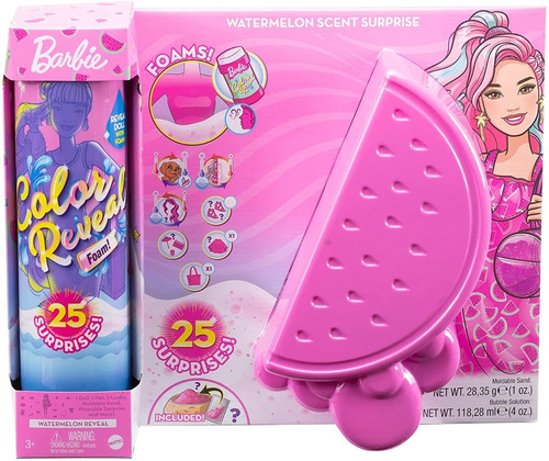 Imagen 1 de 9 de Barbie Color Reveal Sandia 25 Sorpresas Accesorios 2021
