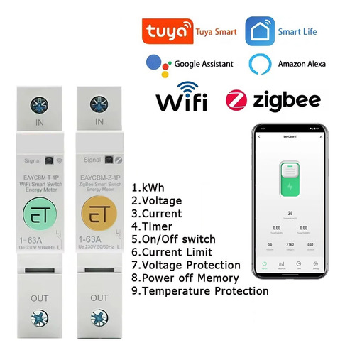 Disyuntor Inteligente Con Wifi, Interruptor De Relé De