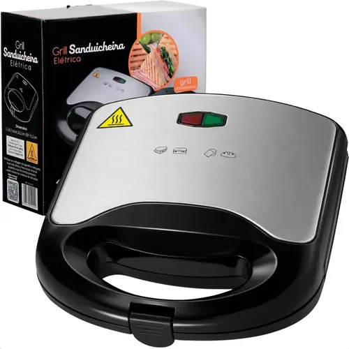 Sanduicheira Elétrica Luxe Grill 2 Em 1 Antiaderente Multiuso Com...