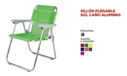Sillon Plegable De Aluminio