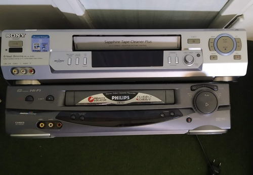 Lote Dos Reproductores De Vhs Video A Reparar Sony Y Philips