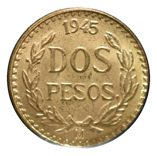 Moneda $2 Oro Serie Del Centenario 1945 Ley 0.900