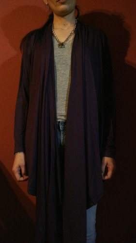Cardigan Martina Di Trento Talle S,color Violeta Oscuro.