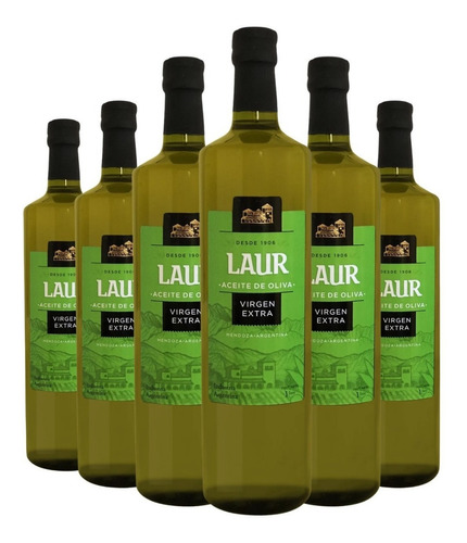 Aceite De Oliva Laur Extra Virgen Caja X 6 X 1l. --