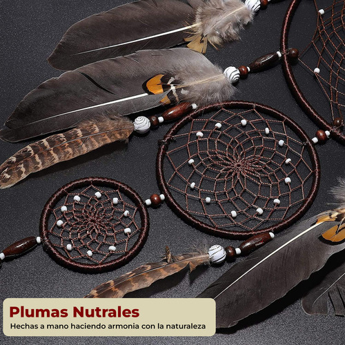 Atrapasueños De Tres Anillos Con Luz, Colgante De Pared