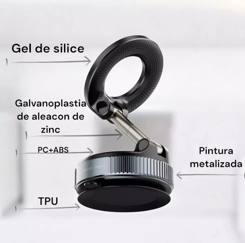 Soporte Magnético K007 Original Incluye 2 Anillos De Regalo! Negro