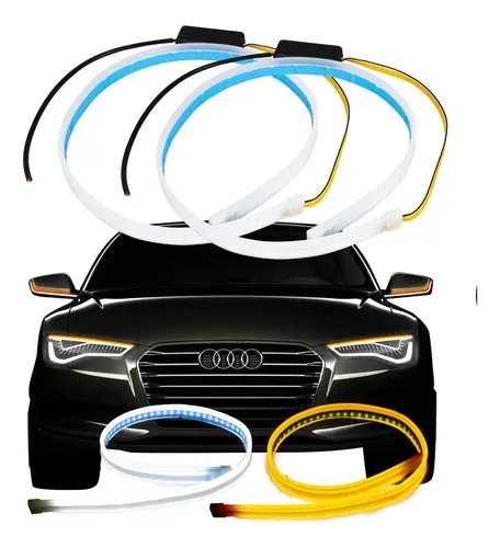 2 Tiras De Luces LED ámbar De 24 Pulgadas De Doble