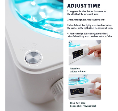 Altavoz Bluetooth Avif Wave De Vinilo Con Iluminación Ambien