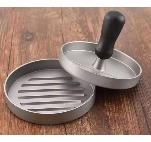 Prensa Molde Carne Hamburguesa Manual Acero 12 Cm 2 Piezas