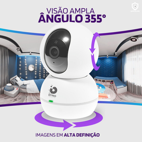 Câmera Segurança Babá Eletrônica Pet C/ Visão Noturna E Som Cor Branco