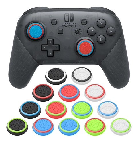 8 Grips Silicón Para Switch Pro Controller Xbox Ps5 Gomas