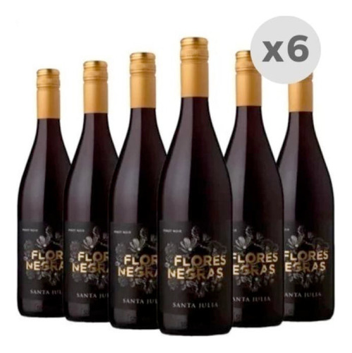 Vino Santa Julia Flores Negras Pinot Noir Caja X 6 Unidades