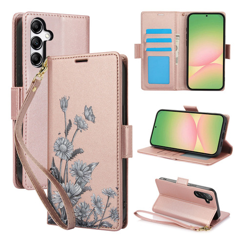 Funda De Piel Tipo Cartera Con Tapa Para Samsung Galaxy A56 A36 A26 A16 A06