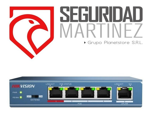 Switch Hikvision 4 Port Poe 100mbps 1ethe 3e0105p-e Martinez
