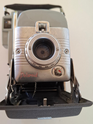 Câmera Fotográfica Antiga Polaroid Mod. 80 + Flash Mod. 281 Prateado (Usado)