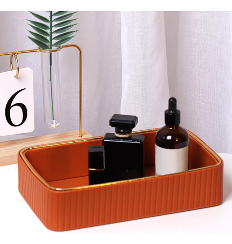 Bandeja Catchall, Organizador De Armazenamento De Laranja