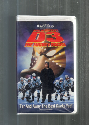 Emilio Estevez D3 The Mighty Ducks Videocassette Vhs