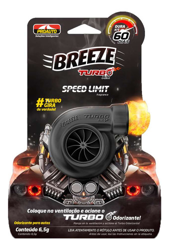 Aromatizante Breeze Turbo Ar Speed Limit 6,5g - Proauto