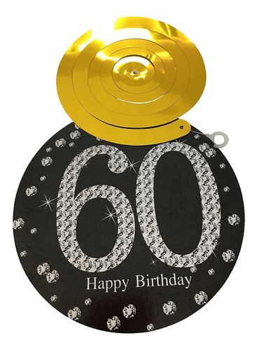 Imagen 6 de 6 de Guasslee Kit De Decoracion Para Fiesta De 60 Cumpleaños