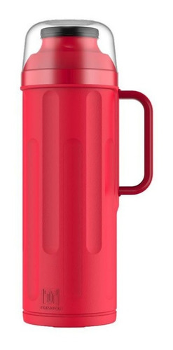 Termo Termolar Personal De Vidrio Con Pico Matero 1 Litro Rojo Frutilla