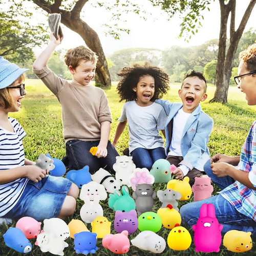 50 Und Pack Mini Mochi Squeeze Toy Fidget Spinner Para Niños Favores De Fiesta, Mini Cenas Juguetes De Alivio De Estrés De Animales Lindos