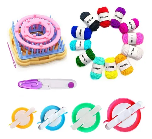 comprar Kit De Telar, 8 Telares De Marco Hilo De 12 Colores (12...