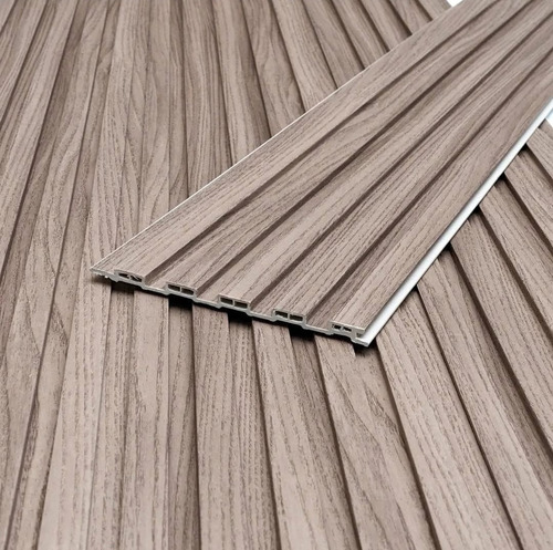 Wall Panel Pvc Símil Madera Gris Resiste Agua Humedad Tira Gris Gris