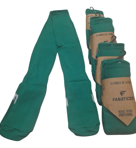 Medias De Futbol Fanáticos-pack Por Docena Verde