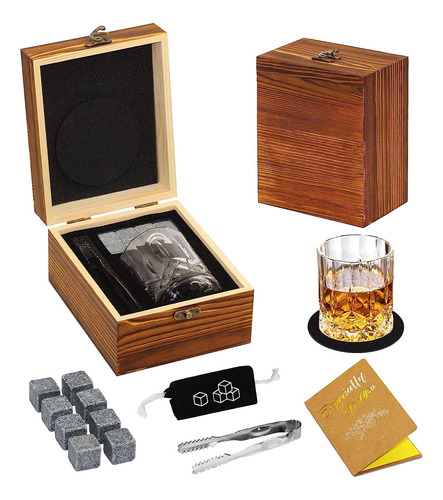 Set De Regalo Con Piedras De Whisky Y Vasos De Whisky, Dioxa