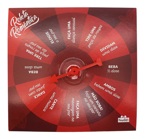 Imagem 1 de 3 de Drinks Jogos Roletas Romântica C/4 Shots New Gift 10100019