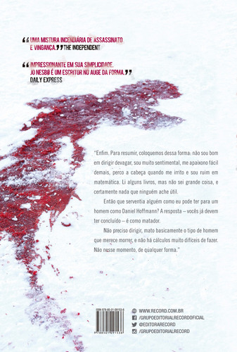 Sangue na neve, de Nesbø, Jo. Editorial Editora Record Ltda., capa mole em português, 2015