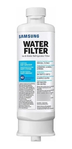 Imagen 2 de 5 de Filtro De Agua Nevera Samsung Da97-17376b Haf-qin /exp Ya!!!