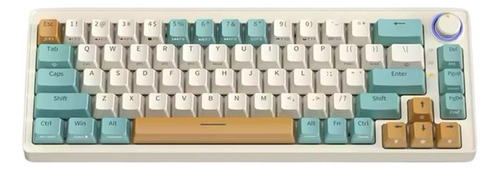 Teclado Mecânico Zifriend Za68 Pro 68 Teclas Rgb Branco/verde Inglês