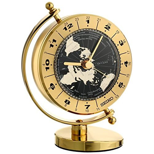 Reloj De Escritorio Y Mesa Globo De Oro