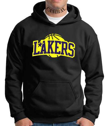 Buzos Canguro Lakers Nba Remeras Estampadas Canibal