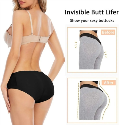 Imagen 3 de 6 de Panty Levanta Gluteos Calzon Con Relleno Aumenta Pompas