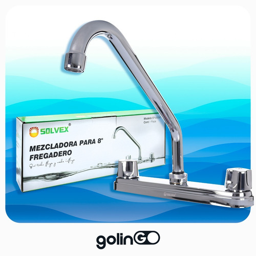Llave Mezcladora Solvex Fregadero Acero Inoxidable Grifo