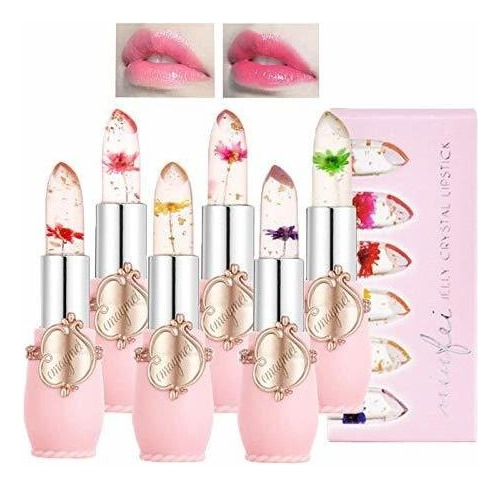 Lápices Labiales - Petansy 6 Pack Crystal Jelly Flower L