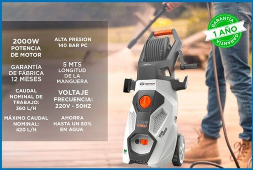 Imagen 7 de 10 de Hidrolavadora Daewoo Eco Dax21-150 Con 140bar De Presión Máx