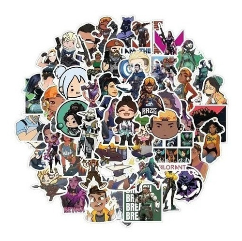Stickers Autoadhesivos - Valorant (50 Unidades)