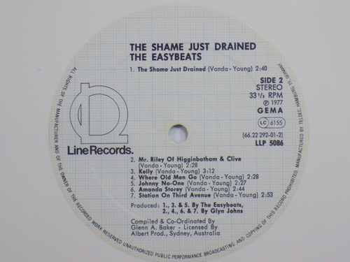 The Easybeats The Shame Just Drained Vinilo Lp Alemania 1982 (Usado)