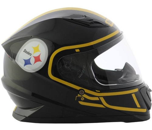 Imagen 1 de 6 de Casco Integral Edicion Nfl Steelers Para Moto