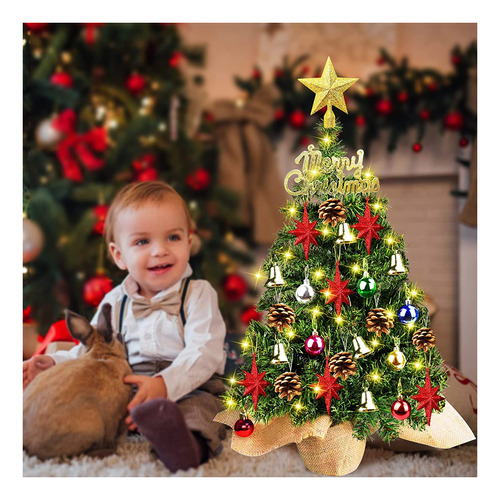 Mini Árbol De Navidad De 24 Pulgadas, Loriu Árbol De Navidad