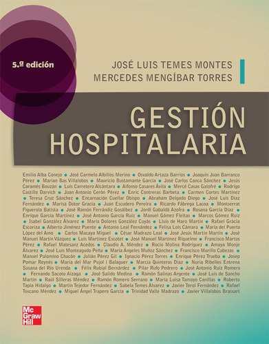 Gestion Hospitalaria, De Temes Montes,josé Luis. Editorial Mcgraw-hill Interamericana De España S.l., Tapa Blanda En Español