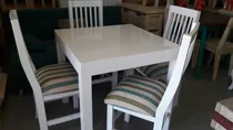 Comprar Mesa Asia Moderna Cuadrada Mas 2 Sillas Tapizadas