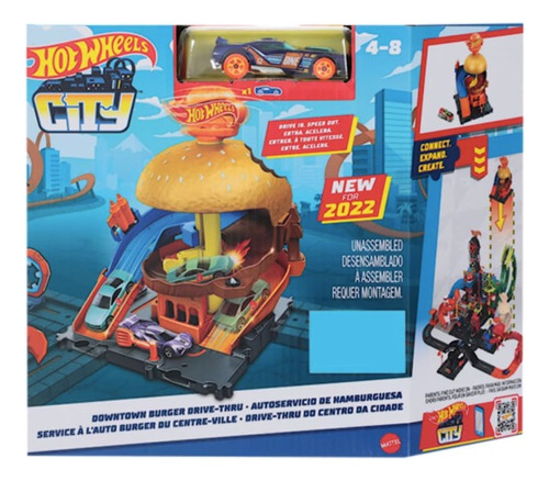 Autoservicio De Hamburguesa Hot Wheels City 