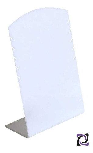 Imagem 1 de 2 de 5 Unid. Display Mostruário Suporte Colar Lojas Joias Branco