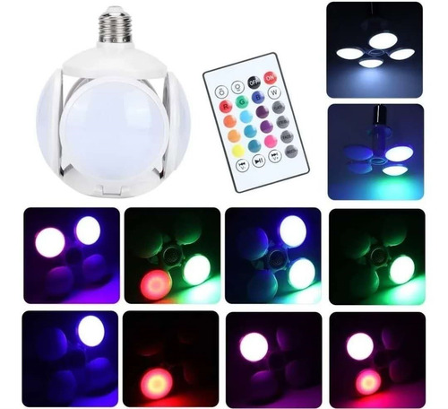 Ampolleta Led 40w Rgb Bluetooth Parlante Luz Fiesta Disco