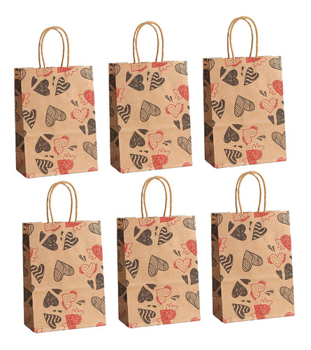 6x Bolsa De Regalo Del Día De San Valentín Bolsa Estilo B
