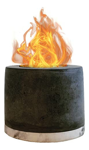 Concrete Tabletop Fire Pit - Ethanol Fire Pit, Fire B